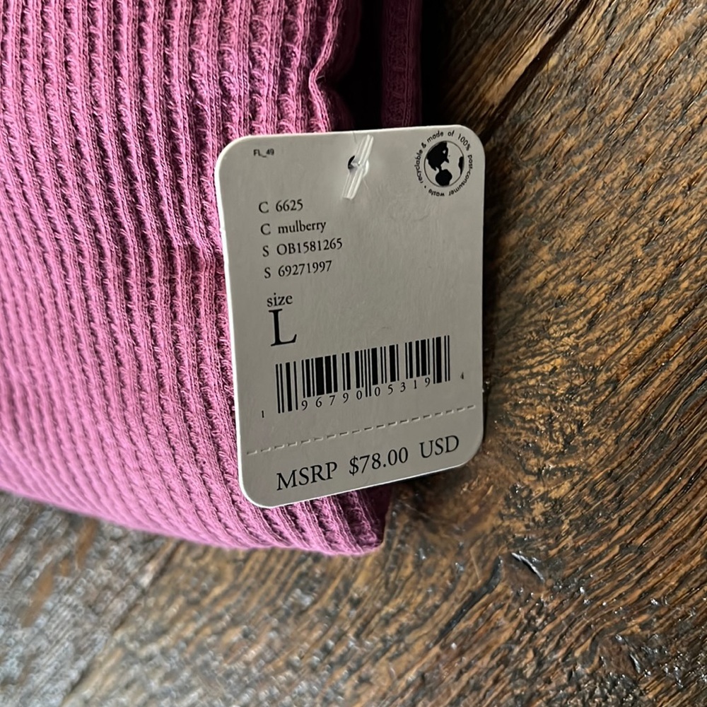 Free People Santa Clara Thermal in Mulberry - Picture 4 of 7